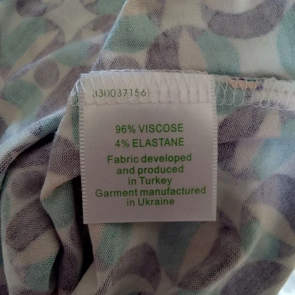 Garnet Hill Sleeveless Knit Surplice Dress with Geometric Circles - Picture 7 of 7